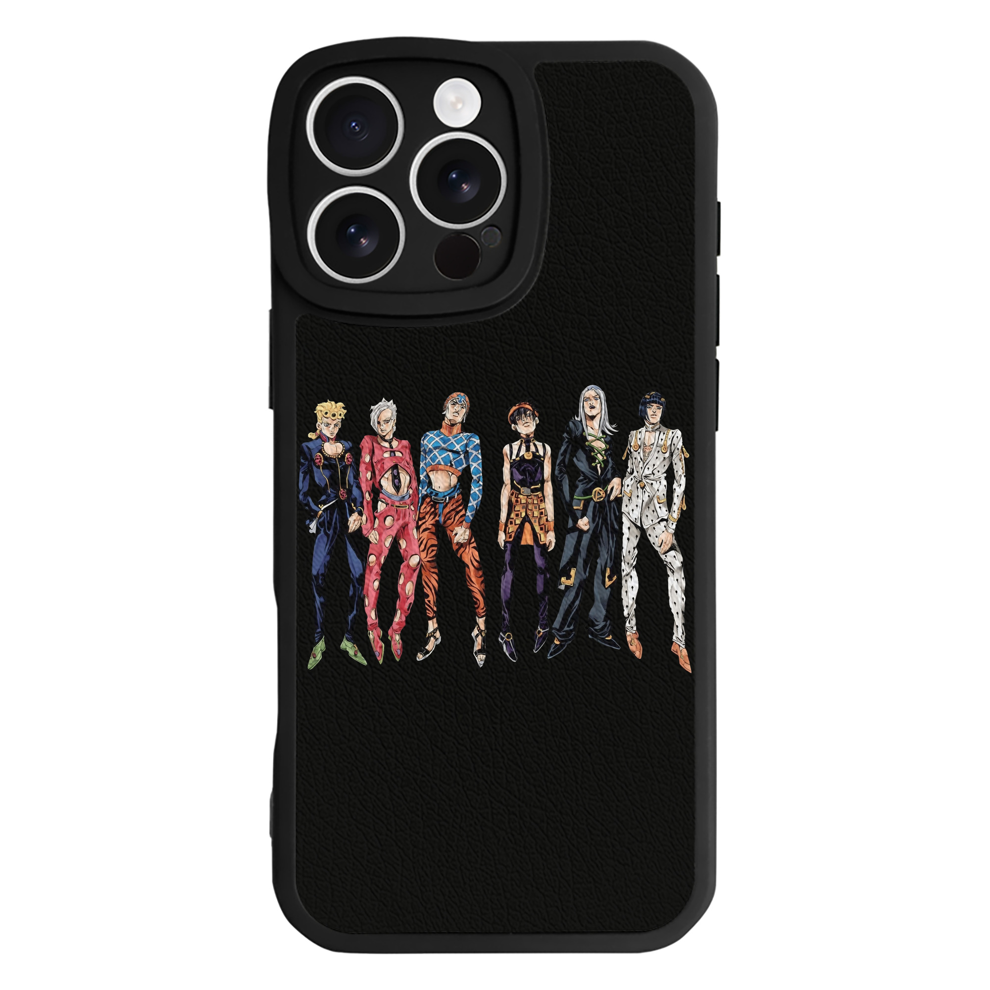（画像用） ジョジョの奇妙な冒険 JoJo's Bizarre Adventure 【iPhone 16シリーズ対応】シリコンスマホケース（レザー調） 材質：シリコン